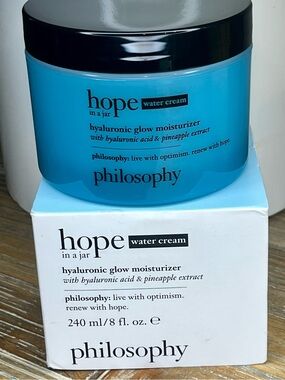 Philosophy Hope In A Jar Water Cream Hyaluronic Glow Moisturizer-8oz Mega Size